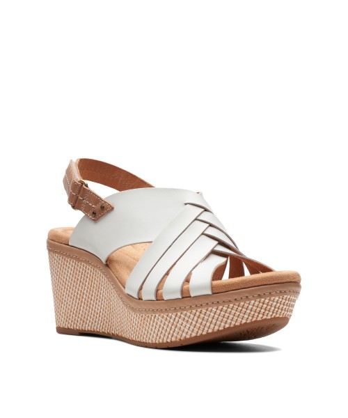 Clarks - Elleri Grace White Leather Clarks - Elleri Grace White Leather